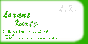 lorant kurtz business card